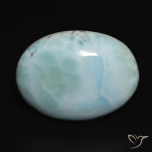 14.11ct Natürlicher Hellgrünliches Blau Larimar, Oval, Lichtundurchlässig