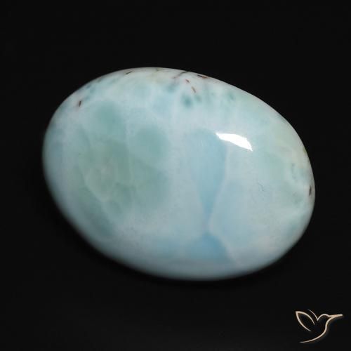 9,17 ctw natürlicher Hellgrünliches Blau Larimar, Oval, Lichtundurchlässig