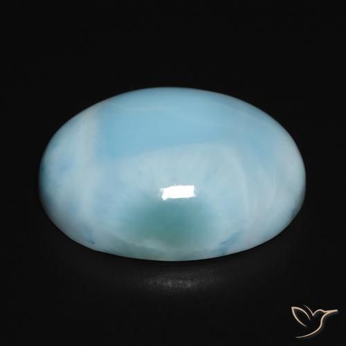 9,17 ctw natürlicher hellblau-grün Larimar, Oval, Lichtundurchlässig