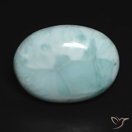 15.28ct Natürlicher Hellgrünliches Blau Larimar, Oval, Lichtundurchlässig