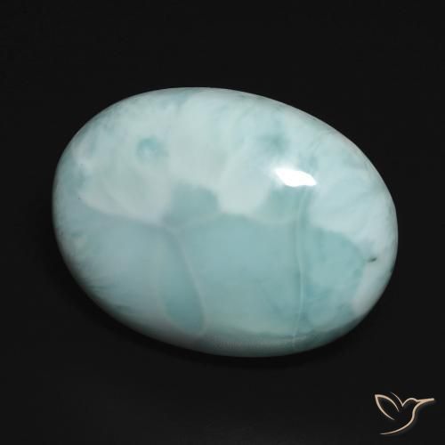 9,17 ctw natürlicher Hellgrünliches Blau Larimar, Oval, Lichtundurchlässig