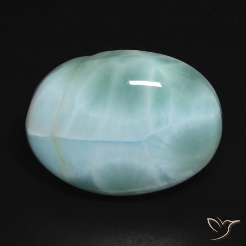 15.85ct Natürlicher Blau-grün Larimar, Oval, Lichtundurchlässig
