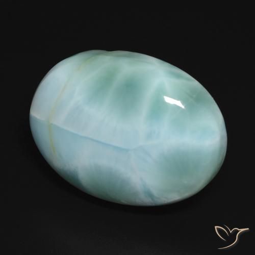 9,17 ctw natürlicher Blau-grün Larimar, Oval, Lichtundurchlässig