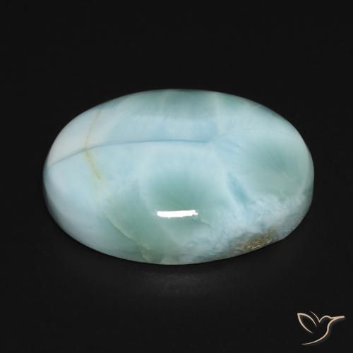 9,17 ctw natürlicher Blau-grün Larimar, Oval, Lichtundurchlässig