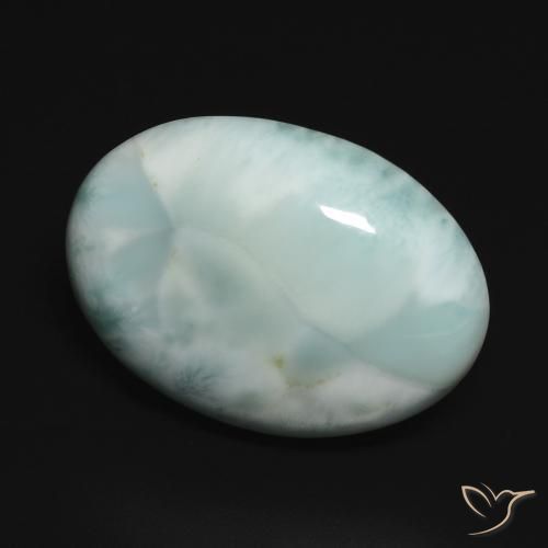9,17 ctw natürlicher hellblau-grün Larimar, Oval, Lichtundurchlässig