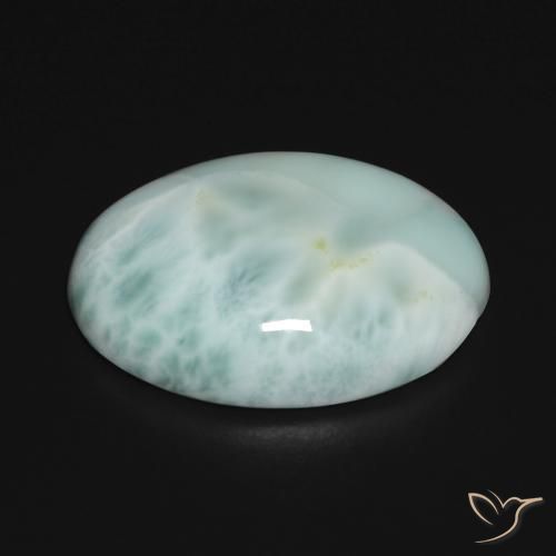 9,17 ctw natürlicher hellblau-grün Larimar, Oval, Lichtundurchlässig