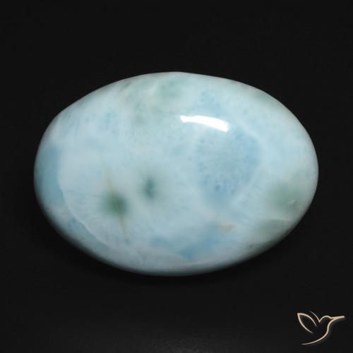 15.11ct Natürlicher Blau-grün Larimar, Oval, Lichtundurchlässig