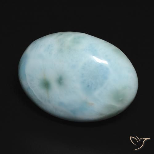 9,17 ctw natürlicher Blau-grün Larimar, Oval, Lichtundurchlässig