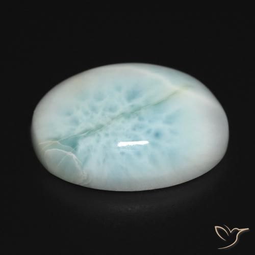 9,17 ctw natürlicher Hellgrünliches Blau Larimar, Oval, Lichtundurchlässig