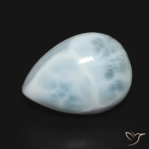 9,17 ctw natürlicher Blau-grün Larimar, Birnenform, Lichtundurchlässig