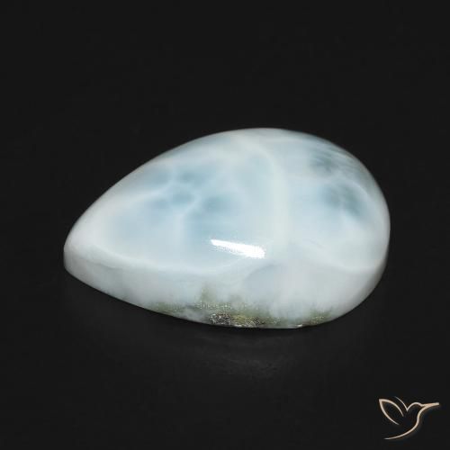 9,17 ctw natürlicher Blau-grün Larimar, Birnenform, Lichtundurchlässig