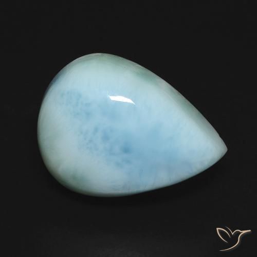 9.38ct Natürlicher Hellgrünliches Blau Larimar, Birnenform, Lichtundurchlässig