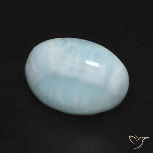 9,17 ctw natürlicher Hellgrünliches Blau Larimar, Oval, Lichtundurchlässig