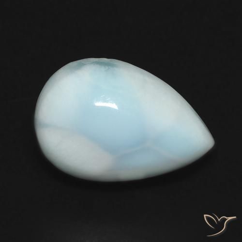 3.61ct Natürlicher Blau-grün Larimar, Birnenform, Lichtundurchlässig