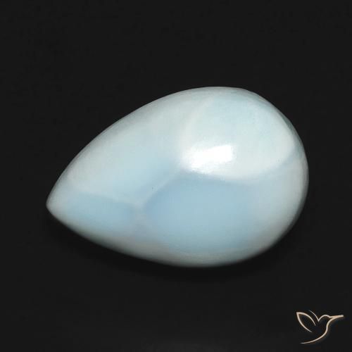 9,17 ctw natürlicher Blau-grün Larimar, Birnenform, Lichtundurchlässig