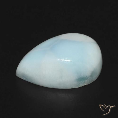 9,17 ctw natürlicher Blau-grün Larimar, Birnenform, Lichtundurchlässig