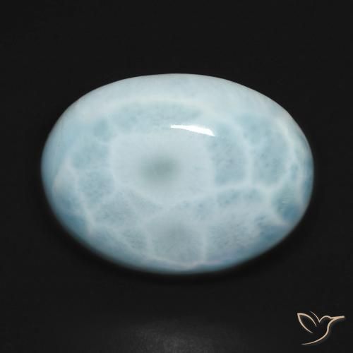 16.42ct Natürlicher Hellgrünliches Blau Larimar, Oval, Lichtundurchlässig