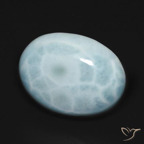 9,17 ctw natürlicher Hellgrünliches Blau Larimar, Oval, Lichtundurchlässig