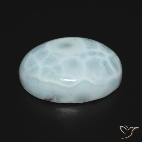 9,17 ctw natürlicher Hellgrünliches Blau Larimar, Oval, Lichtundurchlässig