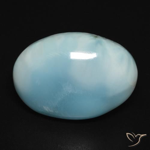 10.67ct Natürlicher Blau-grün Larimar, Oval, Lichtundurchlässig