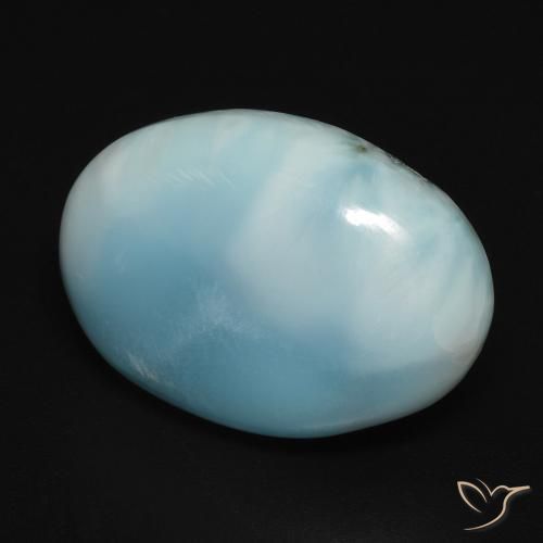 9,17 ctw natürlicher Blau-grün Larimar, Oval, Lichtundurchlässig