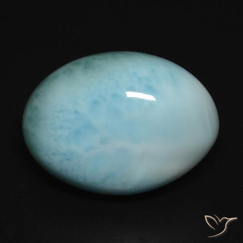 12.29ct Natürlicher Hellgrünliches Blau Larimar, Oval, Lichtundurchlässig