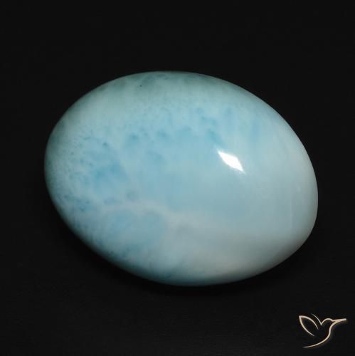 9,17 ctw natürlicher Hellgrünliches Blau Larimar, Oval, Lichtundurchlässig