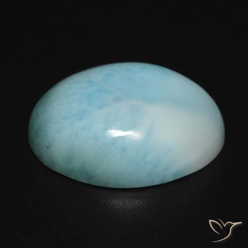 9,17 ctw natürlicher Hellgrünliches Blau Larimar, Oval, Lichtundurchlässig