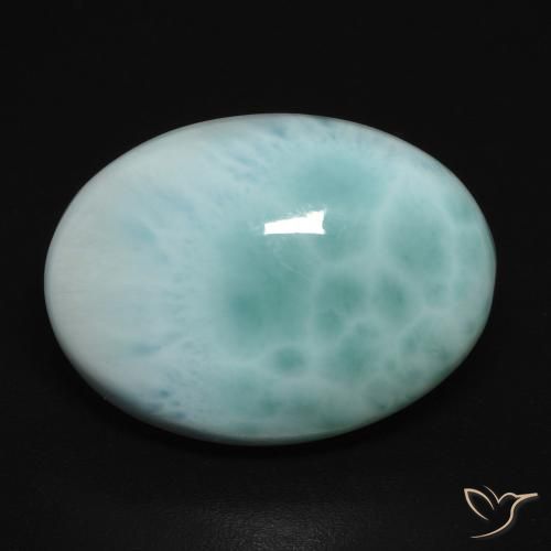 11.26ct Natürlicher Blau-grün Larimar, Oval, Lichtundurchlässig