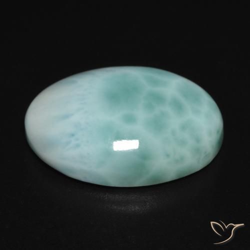 9,17 ctw natürlicher Blau-grün Larimar, Oval, Lichtundurchlässig