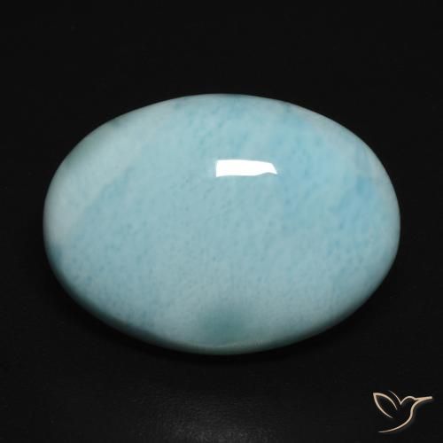 11.23ct Natürlicher Blau-grün Larimar, Oval, Lichtundurchlässig