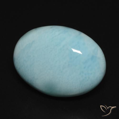9,17 ctw natürlicher Blau-grün Larimar, Oval, Lichtundurchlässig