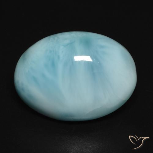 10.72ct Natürlicher Hellgrünliches Blau Larimar, Oval, Lichtundurchlässig