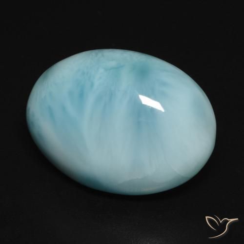 9,17 ctw natürlicher Hellgrünliches Blau Larimar, Oval, Lichtundurchlässig