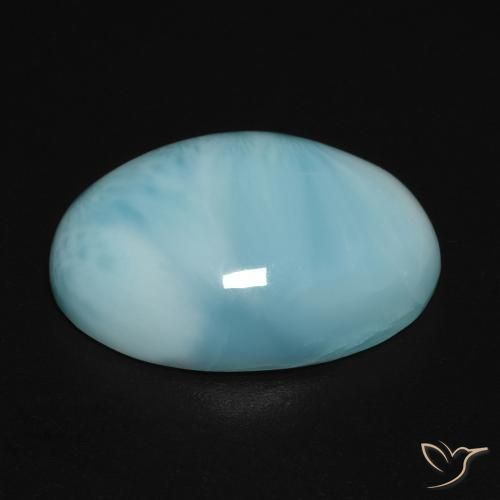 9,17 ctw natürlicher Hellgrünliches Blau Larimar, Oval, Lichtundurchlässig