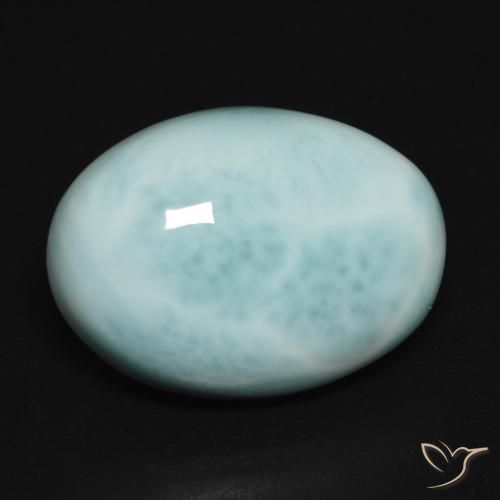 11.86ct Natürlicher Hellgrünliches Blau Larimar, Oval, Lichtundurchlässig