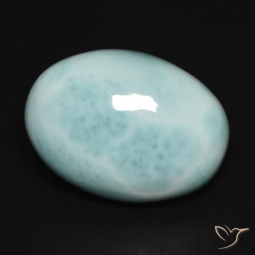 9,17 ctw natürlicher Hellgrünliches Blau Larimar, Oval, Lichtundurchlässig