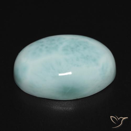 9,17 ctw natürlicher Hellgrünliches Blau Larimar, Oval, Lichtundurchlässig