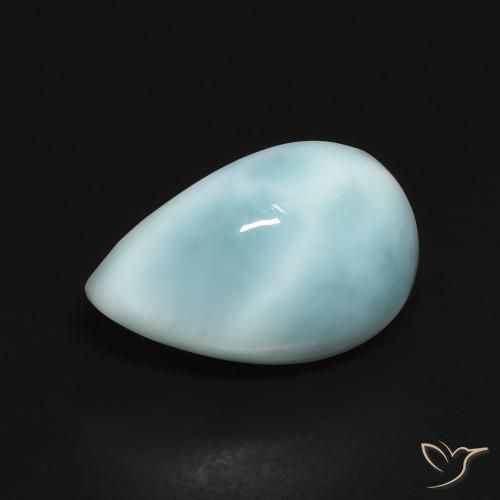 2.77ct Natürlicher Hellgrünliches Blau Larimar, Birnenform, Lichtundurchlässig