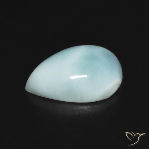 9,17 ctw natürlicher Hellgrünliches Blau Larimar, Birnenform, Lichtundurchlässig