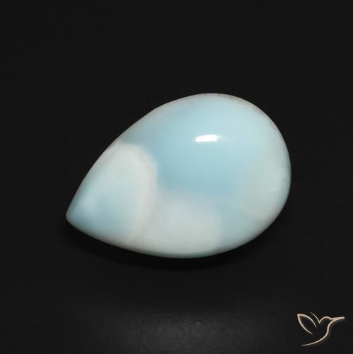 3.63ct Natürlicher Blau-grün Larimar, Birnenform, Lichtundurchlässig