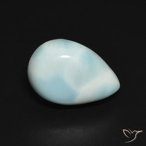 9,17 ctw natürlicher Blau-grün Larimar, Birnenform, Lichtundurchlässig