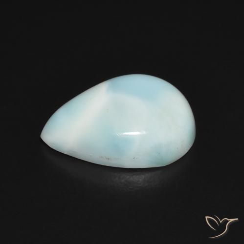 9,17 ctw natürlicher Blau-grün Larimar, Birnenform, Lichtundurchlässig
