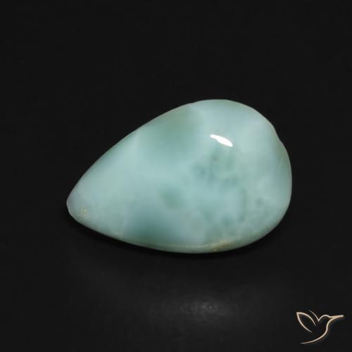 9,17 ctw natürlicher Buschgrün Larimar, Birnenform, Lichtundurchlässig