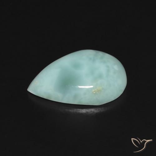 9,17 ctw natürlicher Buschgrün Larimar, Birnenform, Lichtundurchlässig