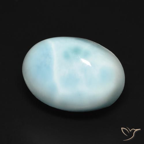 8.99ct Natürlicher Hellgrünliches Blau Larimar, Oval, Lichtundurchlässig