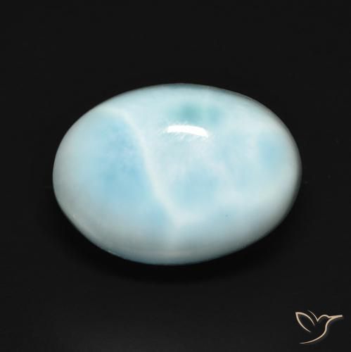 9,17 ctw natürlicher Hellgrünliches Blau Larimar, Oval, Lichtundurchlässig