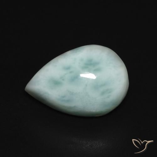 4.17ct Natürlicher Blau-grün Larimar, Birnenform, Lichtundurchlässig