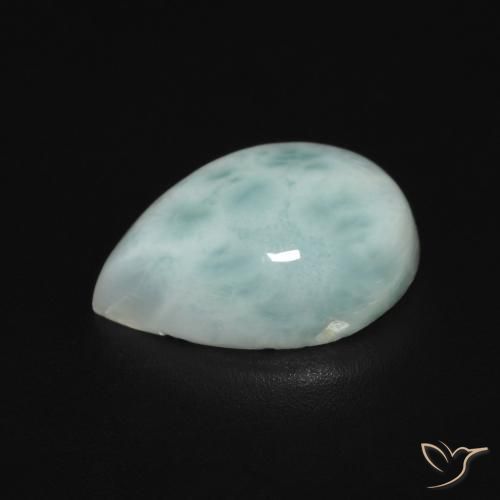 9,17 ctw natürlicher Blau-grün Larimar, Birnenform, Lichtundurchlässig