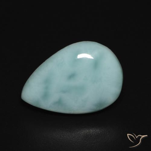 2.76ct Natürlicher Blau-grün Larimar, Birnenform, Lichtundurchlässig